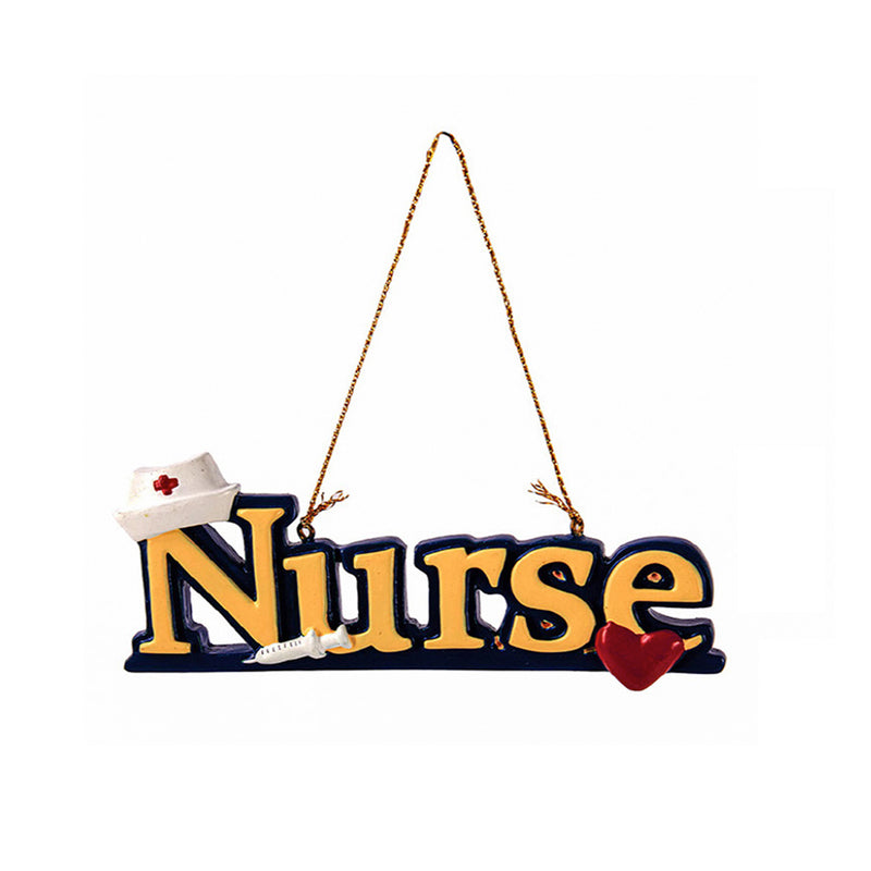 Polyresin Nurse Ornament, 4.38"x0.38"x1.75"inches