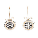 Wood Snowflake Ornament, 2 Asst,3otw232