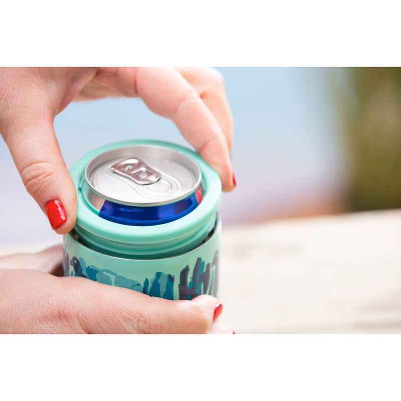 12 OZ  Stainless Cooler Cup with Lid, Waterside Breeze, 2.95"x2.95"x6.1"inches