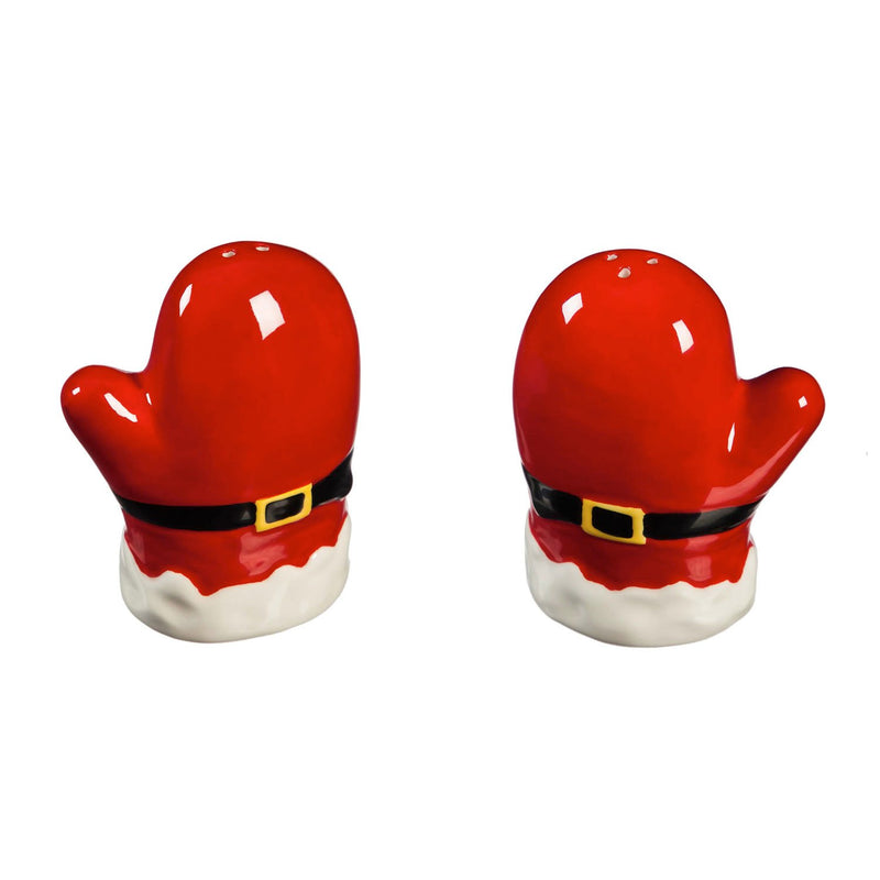 Cypress Home Beautiful Red Mittens Salt and Pepper Shaker Set - 3 x 2 x 3 Inches Indoor/Outdoor home goods For Kitchens, Parties and Homes