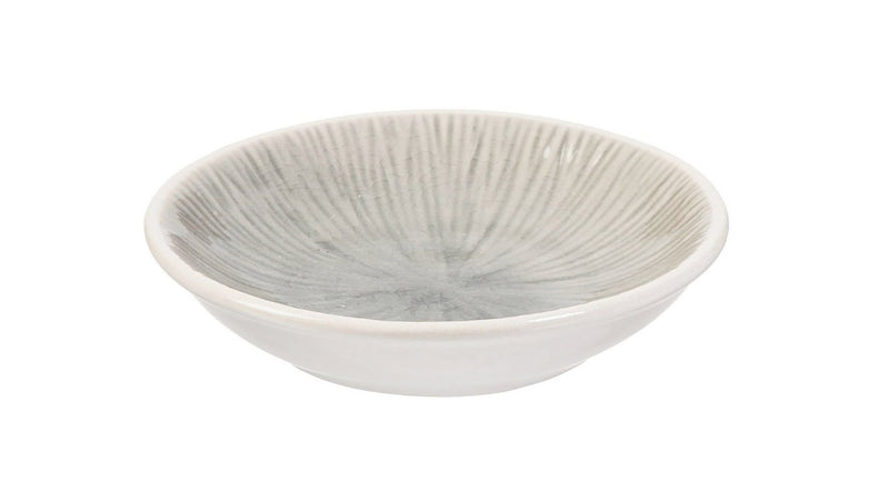Cypress Ceramic Debossed Dish, Serenity Collection, 2 Asst., 3.9'' x 3.9'' x 0.9'' inches