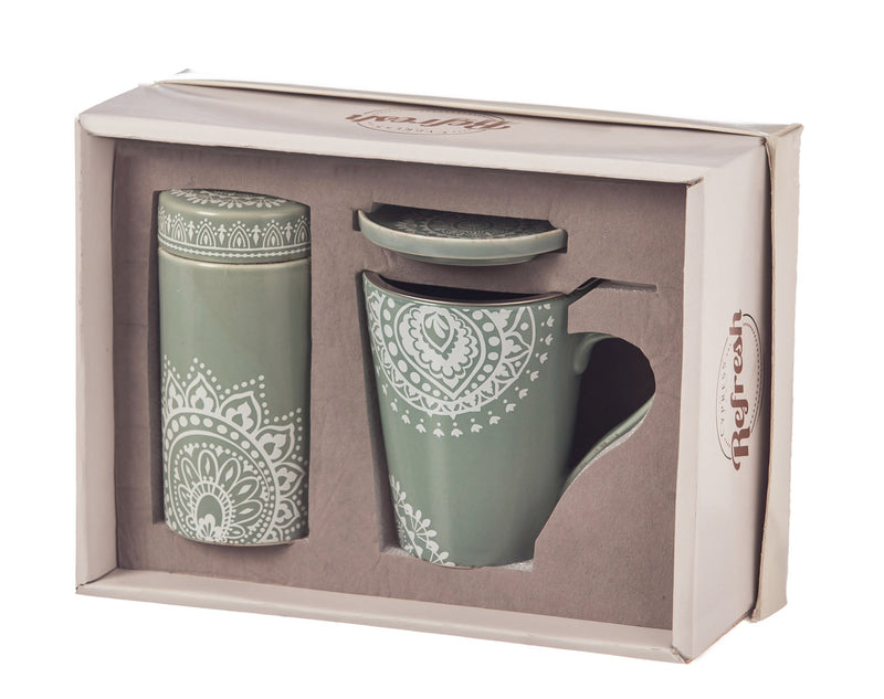 China Tea Gift Set, 9 OZ., Tea Lace,3tgs6326