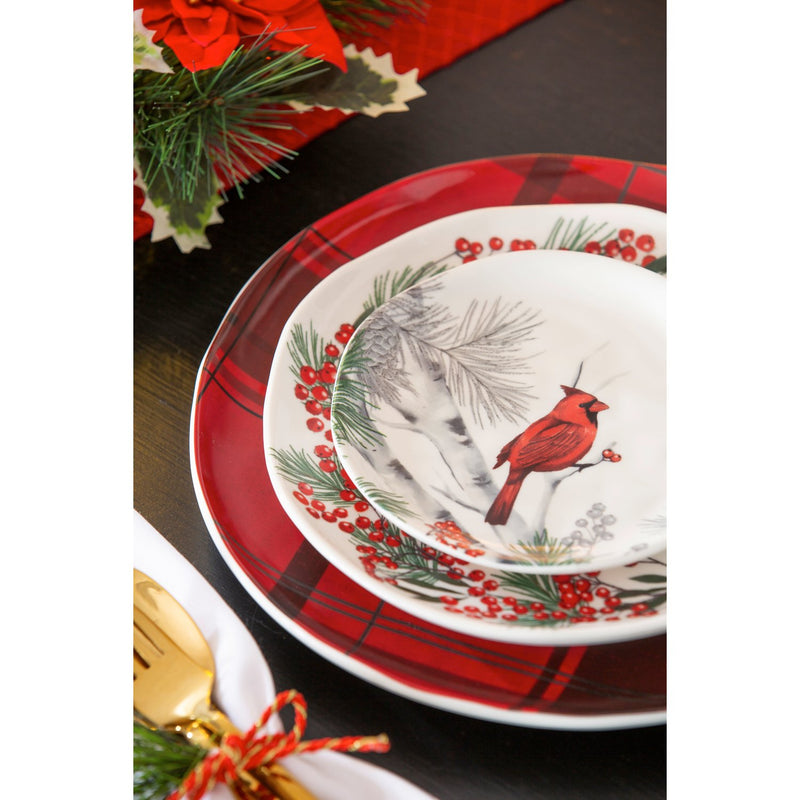 Ceramic 6'' Appetizer Plate,  Christmas Cadence, 2 Asst