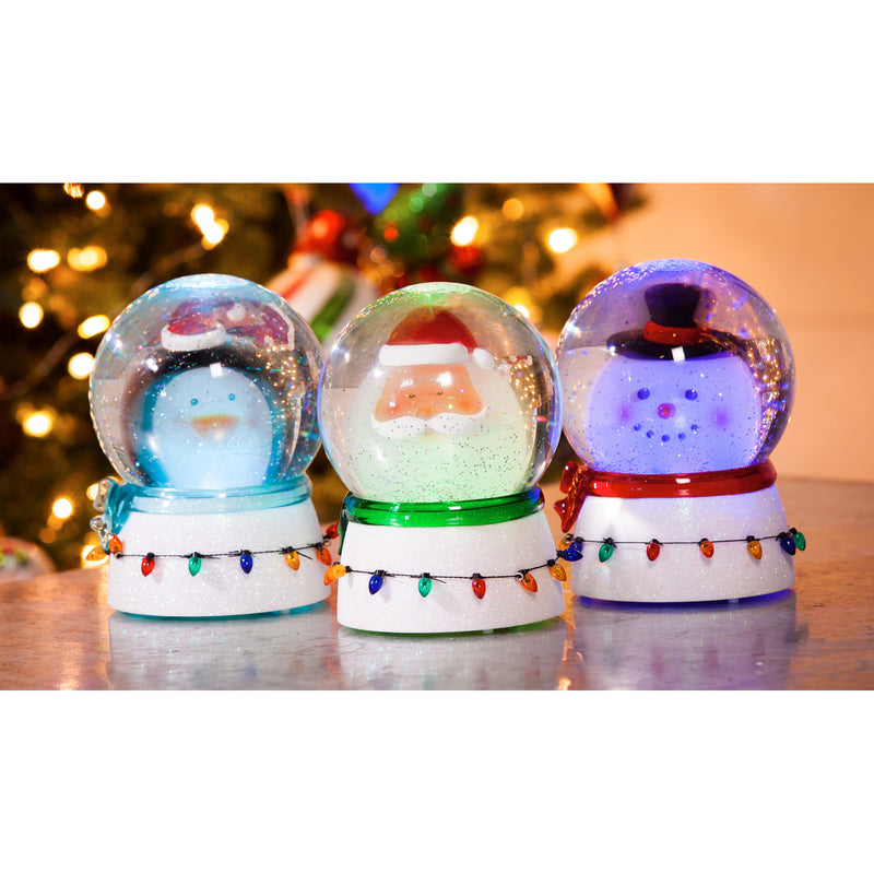 Bobble Head LED Water Globe, 3 ASST