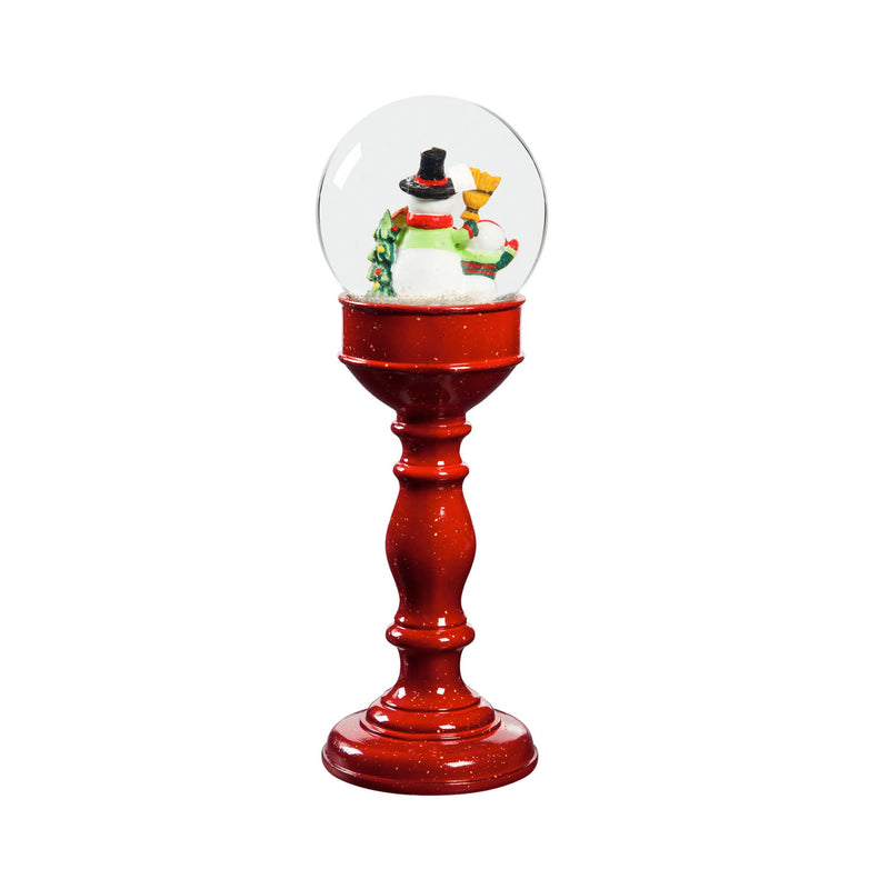 Set of 3 Pedestal Water Globes, Snowman,3wgl176