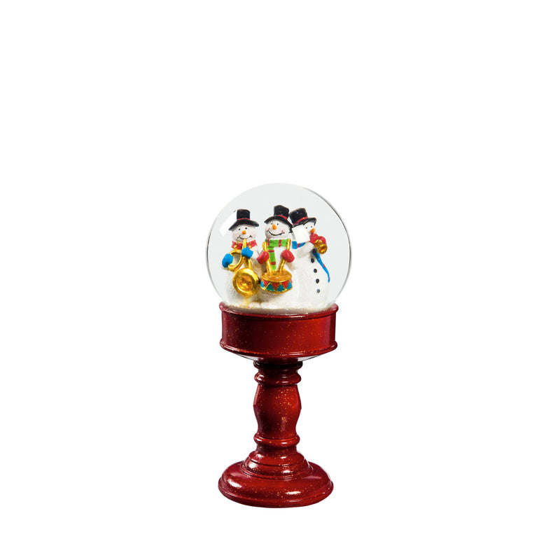 Set of 3 Pedestal Water Globes, Snowman,3wgl176