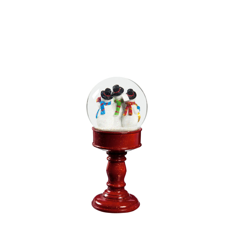 Set of 3 Pedestal Water Globes, Snowman,3wgl176