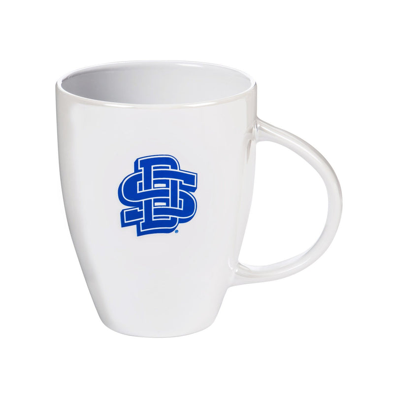 Team Sports America South Dakota State University White Lustre Bistro Coffee Mug, 18 Ounces
