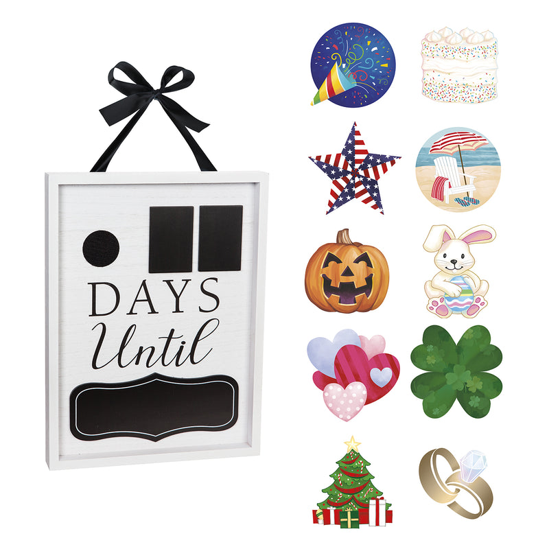"Days Until" Wood Countdown Sign Wall Décor