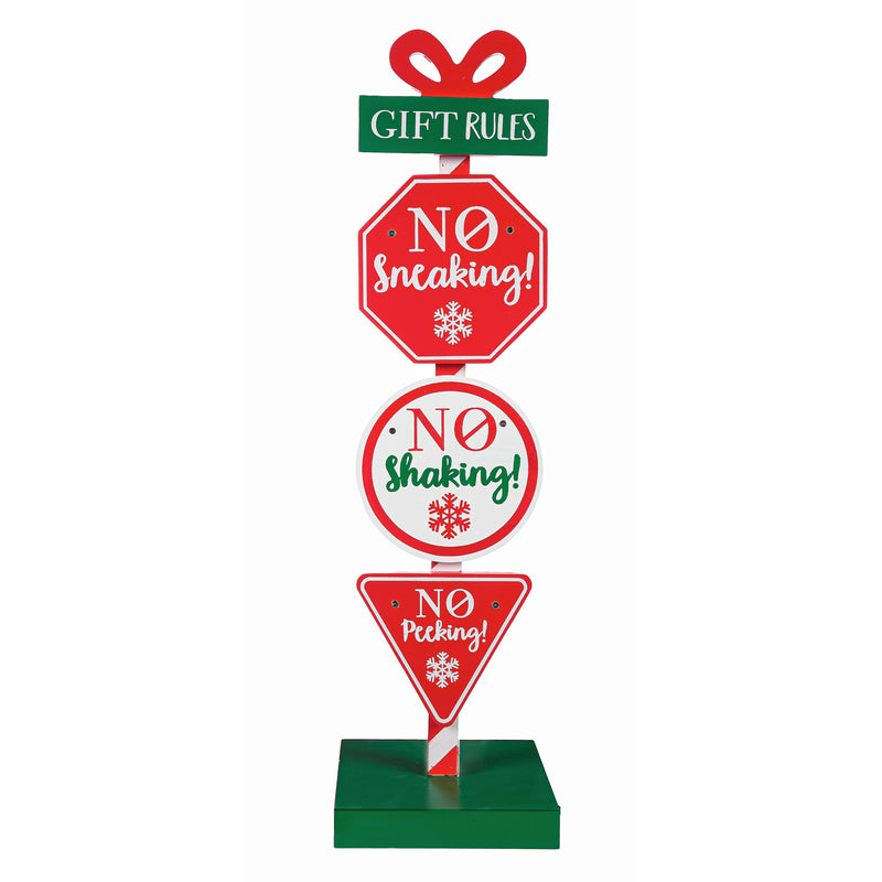 21" LED Gift Rule Wood Sign,3wp836