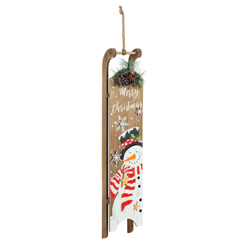 Wooden LED Sled Wall Décor, 2 Asst,3wpl013