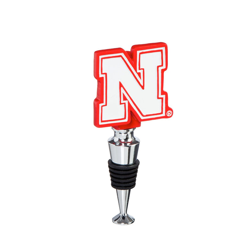 Team Sports America University of Nebraska Hand-Painted Team Logo Bottle Stopper