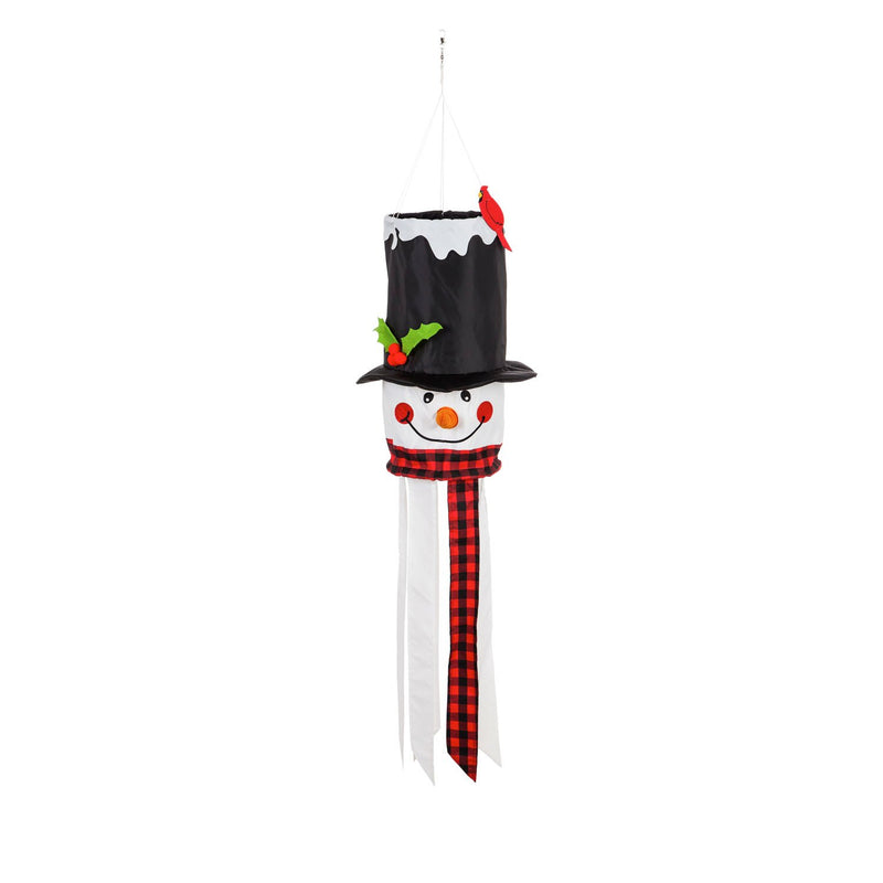 Snowman 3D Windsock,7"x7"x36"inches