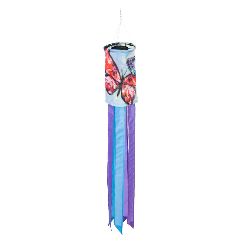 Painted Butterflies Solar Motion Windsock,7.08"x37.8"x7.08"inches