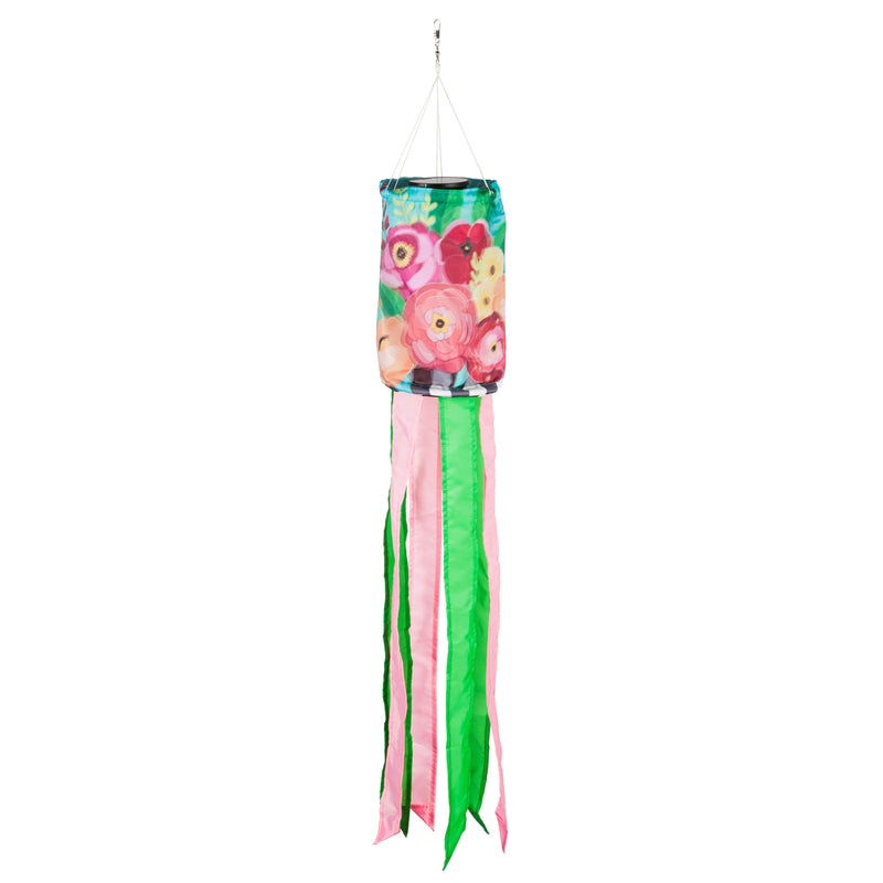 Floral Check Solar Motion Windsock,40sl1117