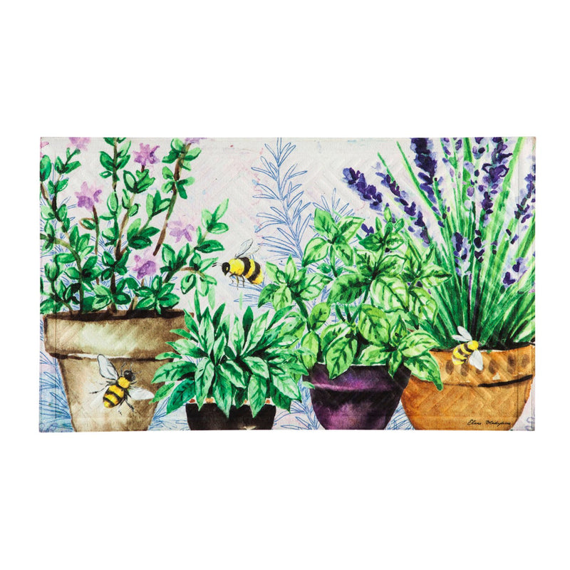 Evergreen Flag Garden Happy Place Embossed Floor Mat - 30 x 1 x 18 Inches