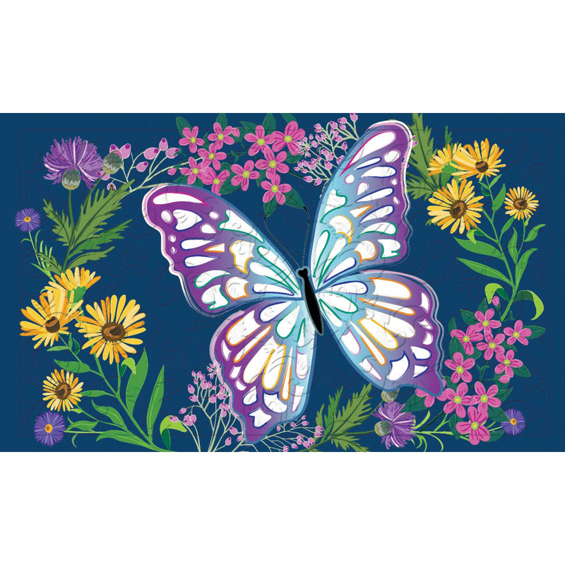 Evergreen Flag Butterfly Meadow Embossed Floor Mat 18 x 30 Inch Colorful Stylish and Durable Door and Floor Mat for Patio and Yard