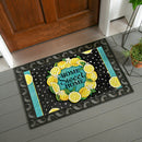 Home Sweet Home Lemon Wreath Embossed Floor Mat,41em2541