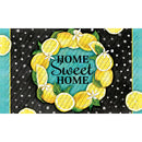 Home Sweet Home Lemon Wreath Embossed Floor Mat,41em2541