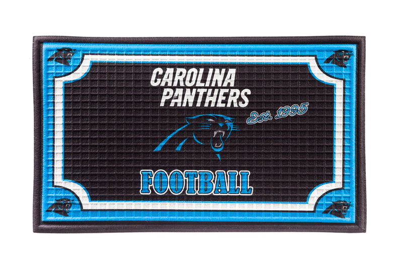 Evergreen Floormat,Embossed Door Mat-Carolina Panthers,30x0.25x18 Inches