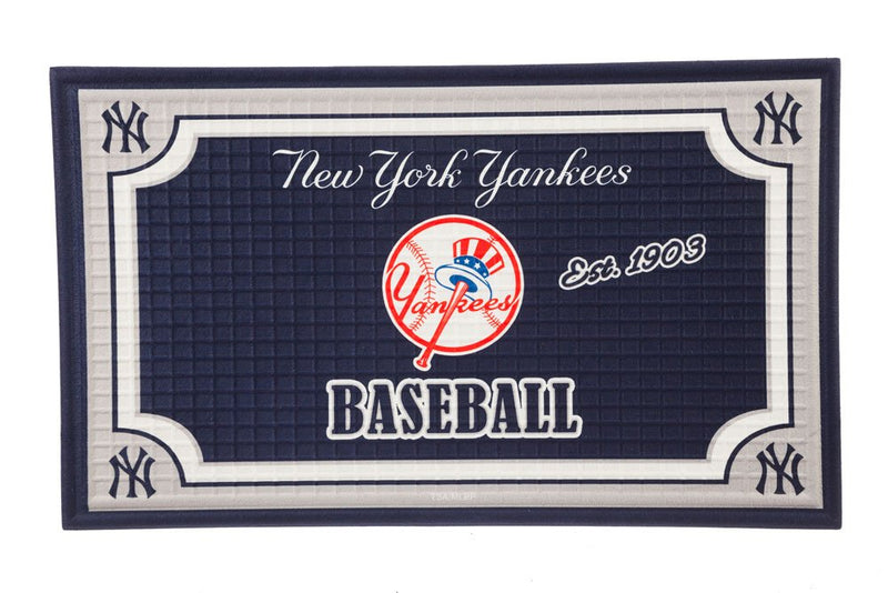 Team Sports America New York Yankees Embossed Floor Mat, 18 x 30 inches