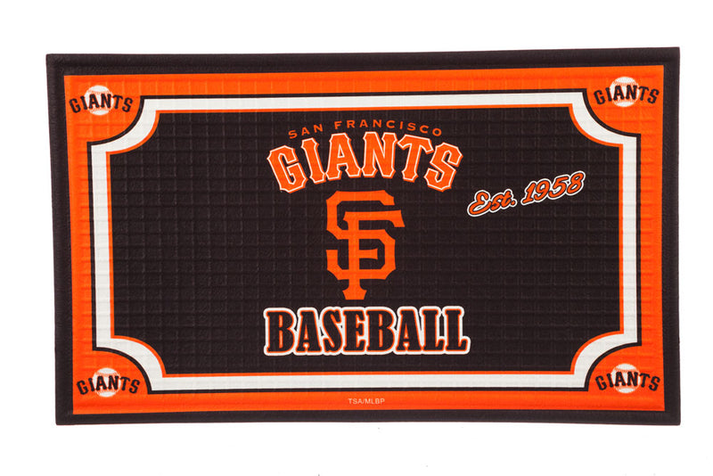 Evergreen Floormat,Embossed Door Mat-San Francisco Giants,30x18x0.25 Inches