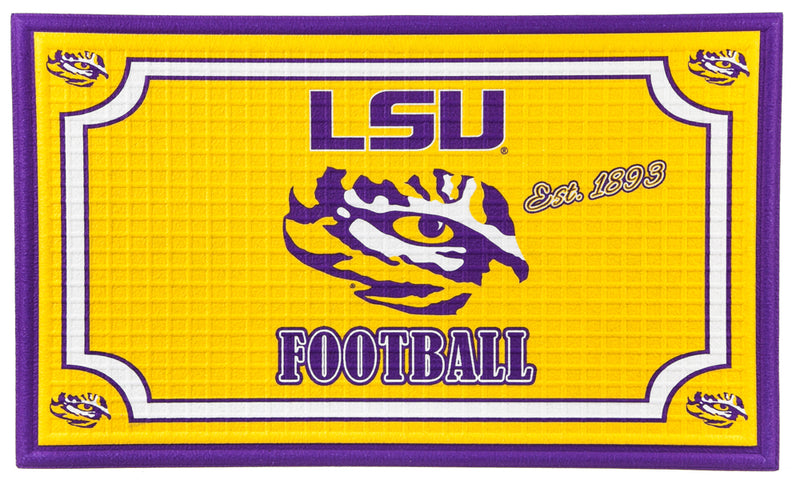 Evergreen Floormat,Embossed Door Mat-LSU,30x0.25x18 Inches