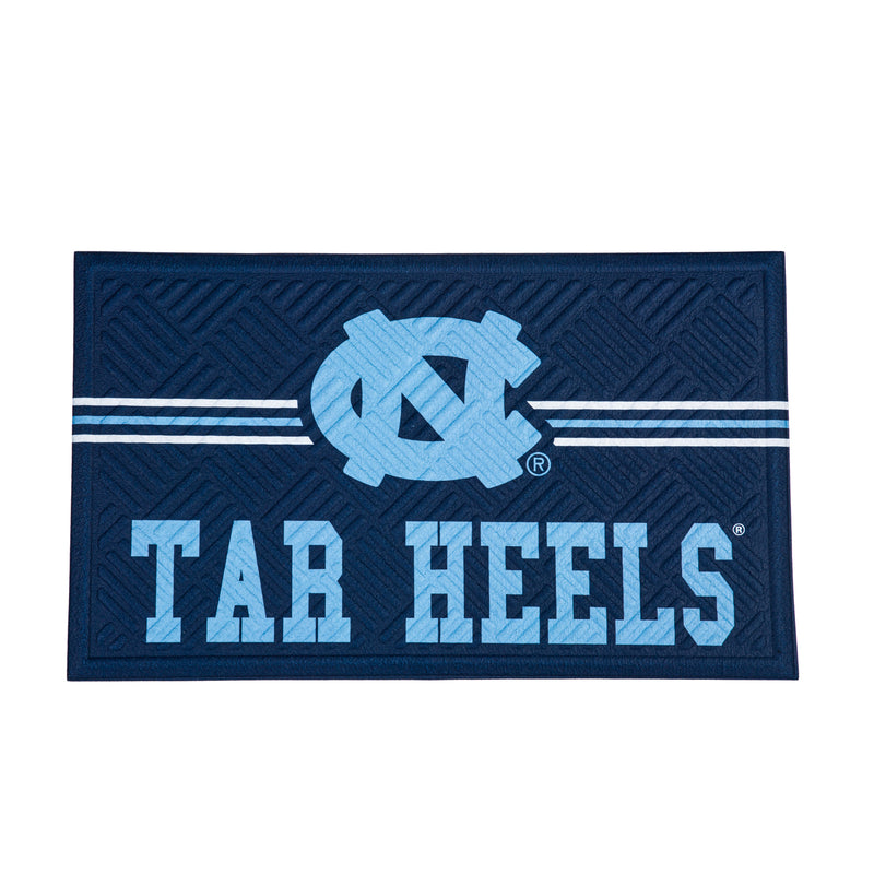 Evergreen Floormat,Embossed Mat, Cross Hatch, University of North Carolina,0.25x30x18 Inches