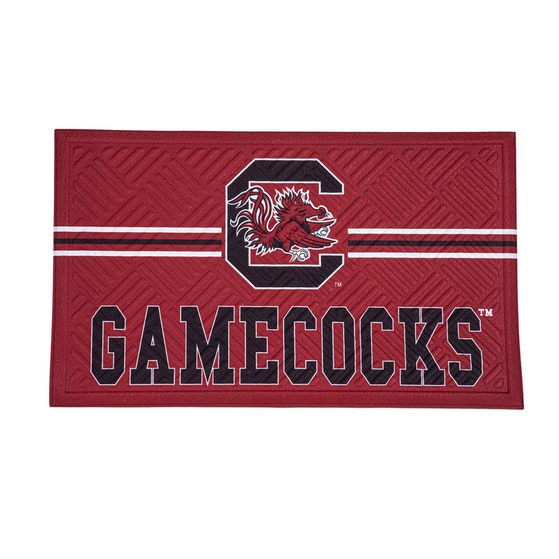 Evergreen Floormat,Embossed Mat, Cross Hatch, University of South Carolina,0.25x30x18 Inches