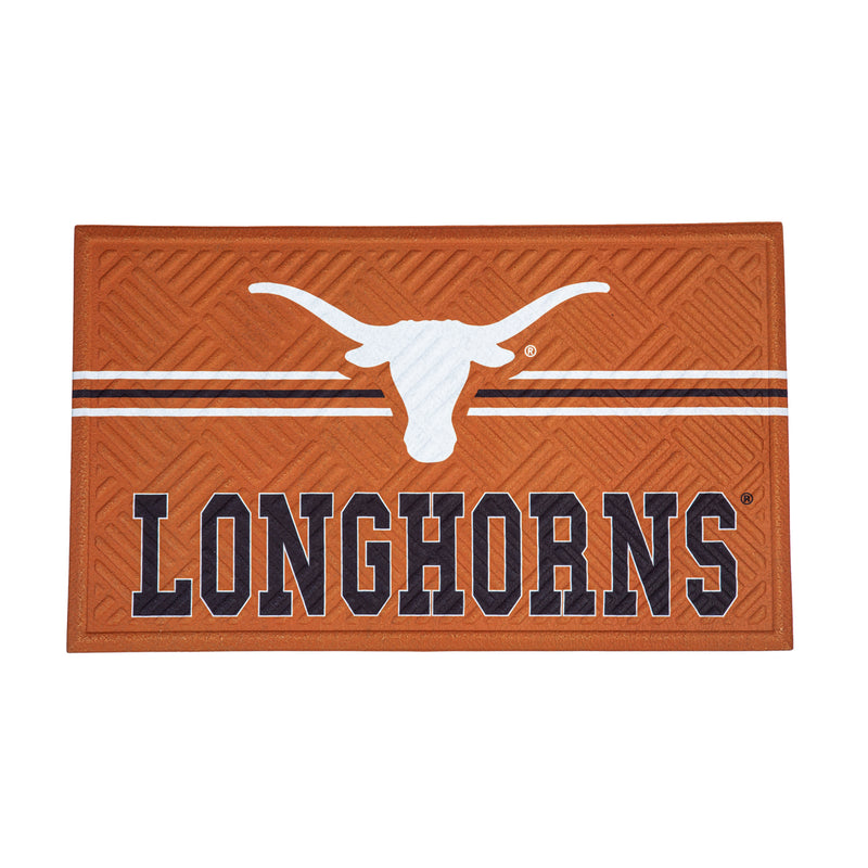 Evergreen Floormat,Embossed Mat, Cross Hatch, University of Texas,0.25x30x18 Inches