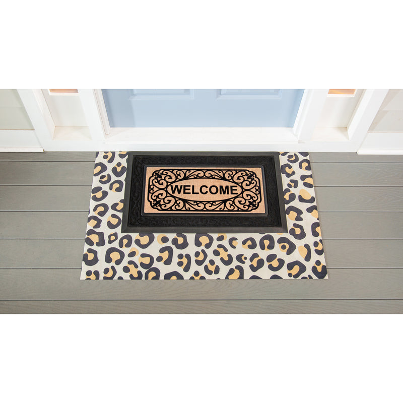 Evergreen Floormat,Classic Animal Print Layering Mat,42x26.5x0.08 Inches