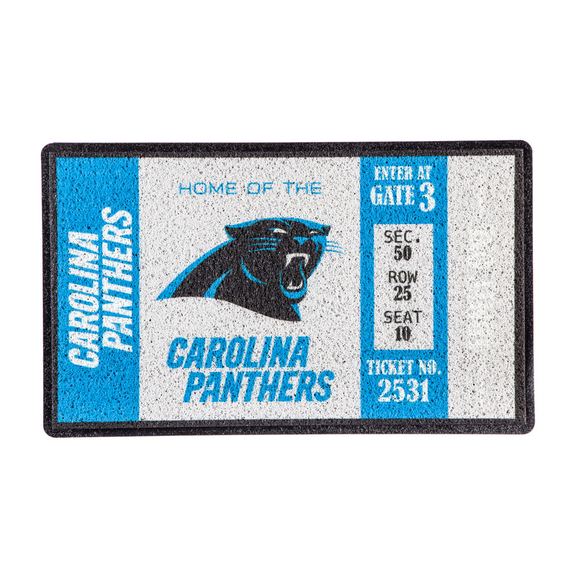 Evergreen Floormat,Turf Mat, Carolina Panthers,30x0.47x18 Inches