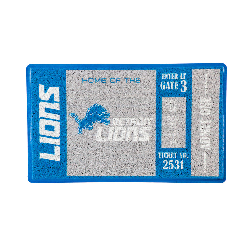 Evergreen Floormat,Turf Mat, Detroit Lions,30x0.47x18 Inches