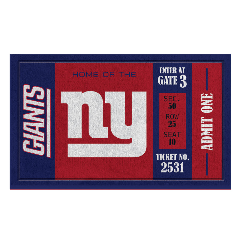 Evergreen Floormat,Turf Mat, New York Giants,30x0.47x18 Inches