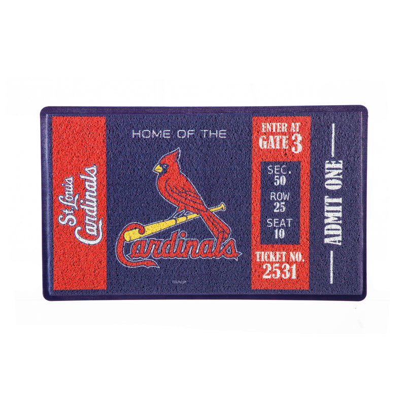 Evergreen Floormat,Turf Mat, St Louis Cardinals,30x0.47x18 Inches