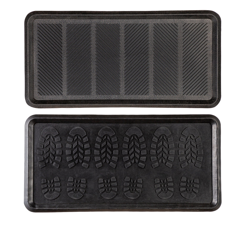 Evergreen Floormat,Rubber Boot Tray, 2 Asst,31.5x1.18x15.8 Inches