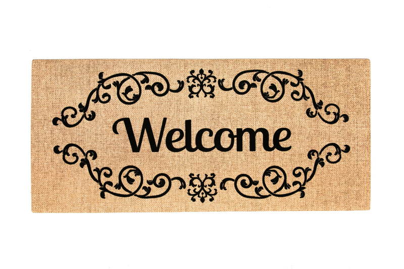 Evergreen Floormat,Welcome scroll Sassafras Switch Mat,0.2x22x10 Inches