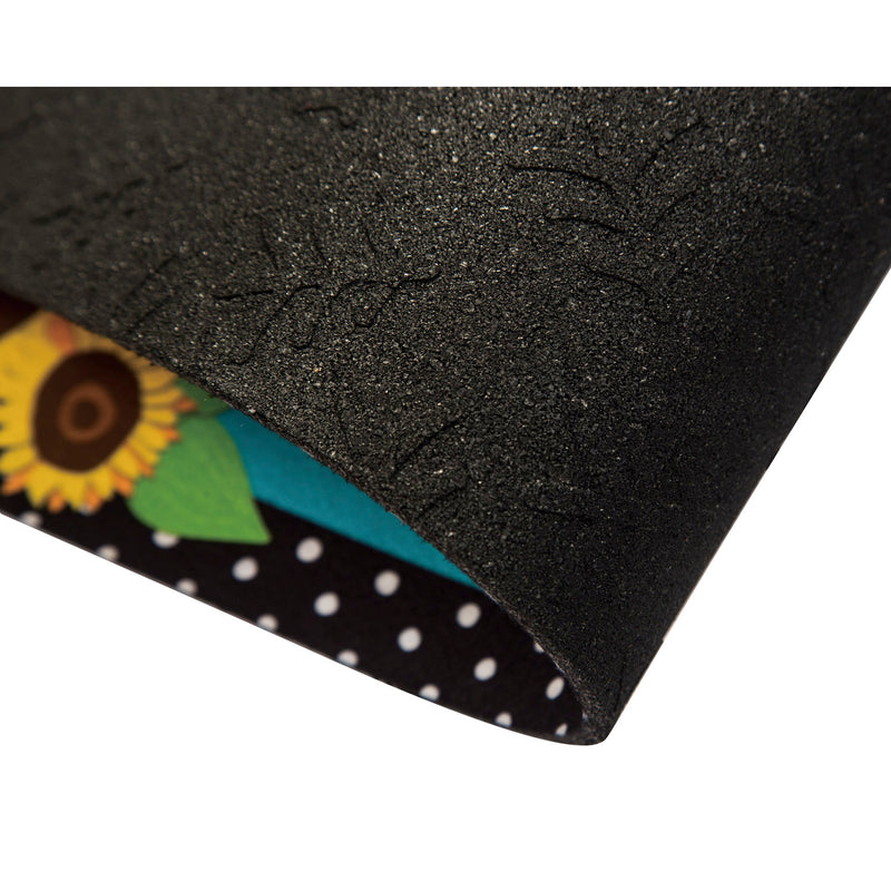 Evergreen Floormat,Sunflower Watering Can Sassafras Switch Mat,22x10x0.5 Inches