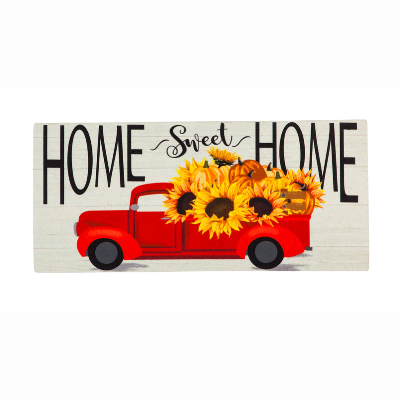 Evergreen Floormat,Harvest Red Truck Sassafras Switch Mat,22x10x0.2 Inches