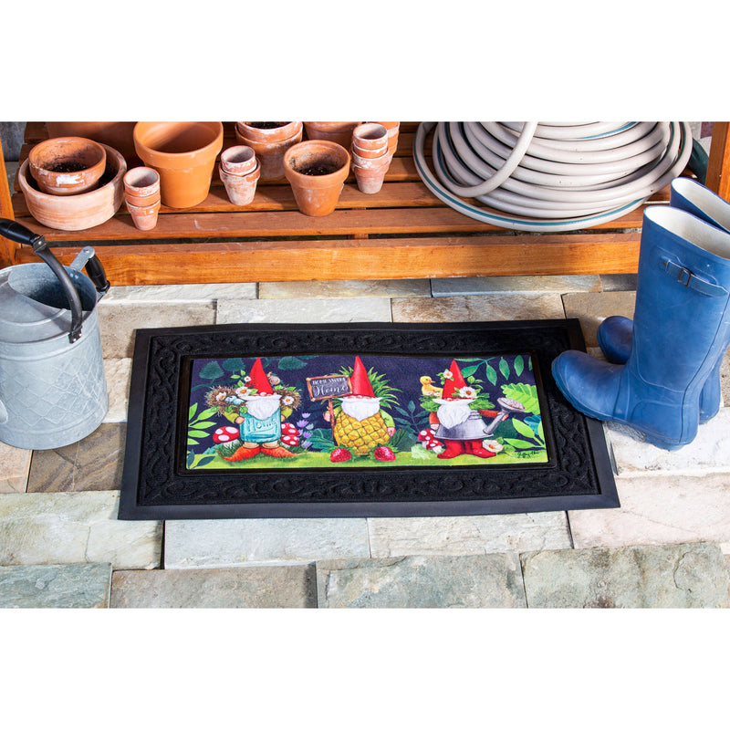 Evergreen Floormat,Gnomes in the Garden Sassafras Switch Mat,22x10x0.2 Inches