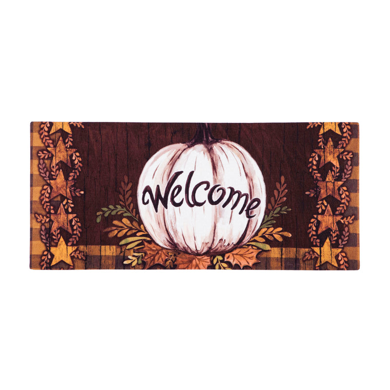 Evergreen Floormat,Country Pumpkin Sassafras Switch Mat,22x10x0.2 Inches