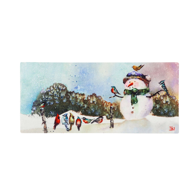Snowman and Songbirds Sassafras Switch Mat