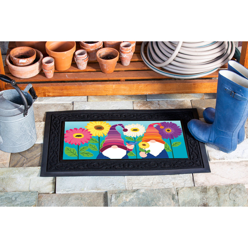 Evergreen Floormat,Garden Gnomes Sassafras Switch Mat,10x22x0.25 Inches