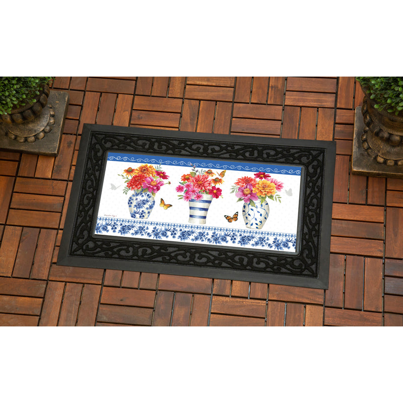 Evergreen Floormat,Chinoiserie Garden Sassafras Switch Mat,10x22x0.25 Inches