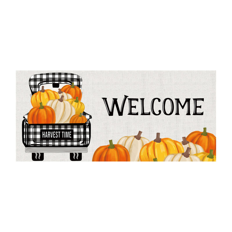 Pumpkin Plaid Truck Sassafras Switch Mat