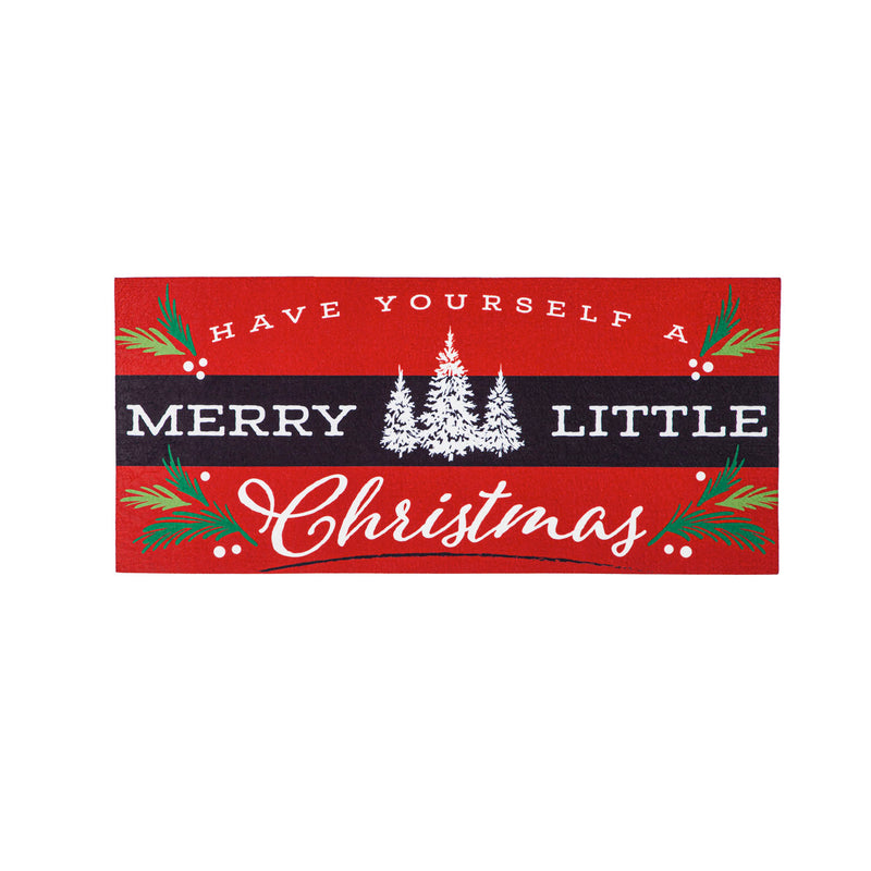 Evergreen Floormat,Merry Little Christmas Sassafras Switch Mat,0.2x22x10 Inches