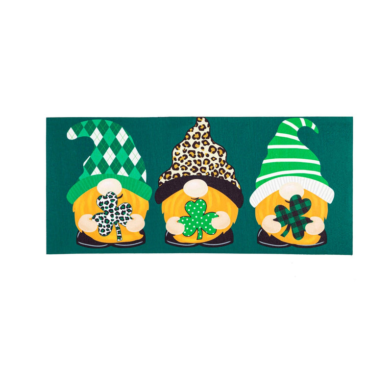 St. Patrick's Patterned Gnomes Sassafras Switch Mat, 22"x0.25"x10"inches