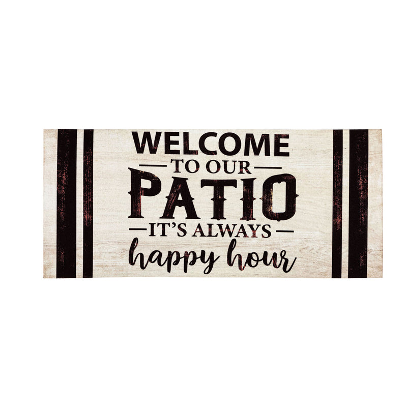 Evergreen Floormat,Welcome to Our Patio Sassafras Switch Mat,22x0.25x10 Inches