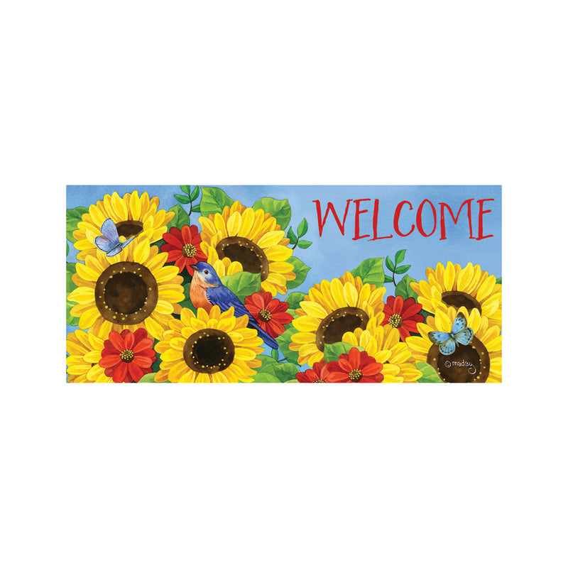 Evergreen Floormat,Stars and Stripes Watering Can Sassafras Switch Mat,22x10x0.25 Inches