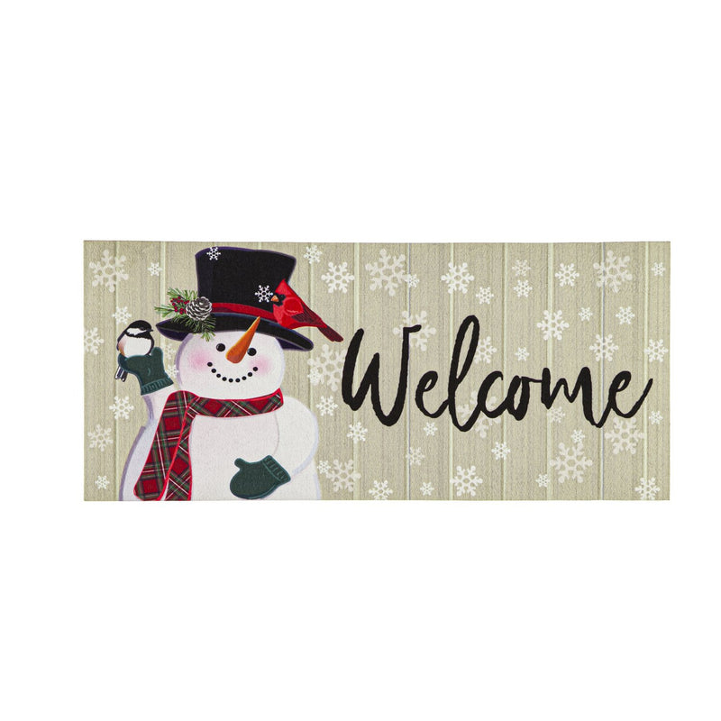 Evergreen Floormat,Let it Snow! Sassafras Switch Mat,10x22x0.25 Inches